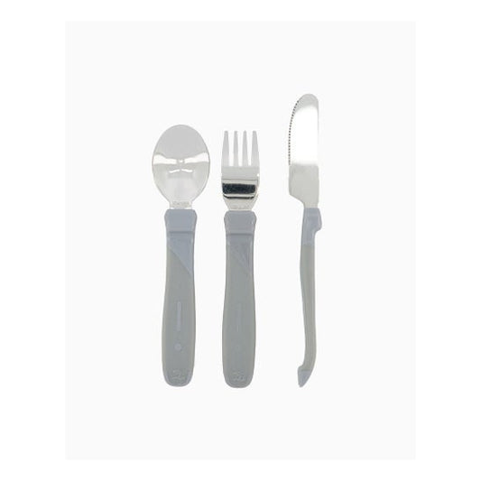 Twistshake Set Cubiertos Gris +12M 1ud
