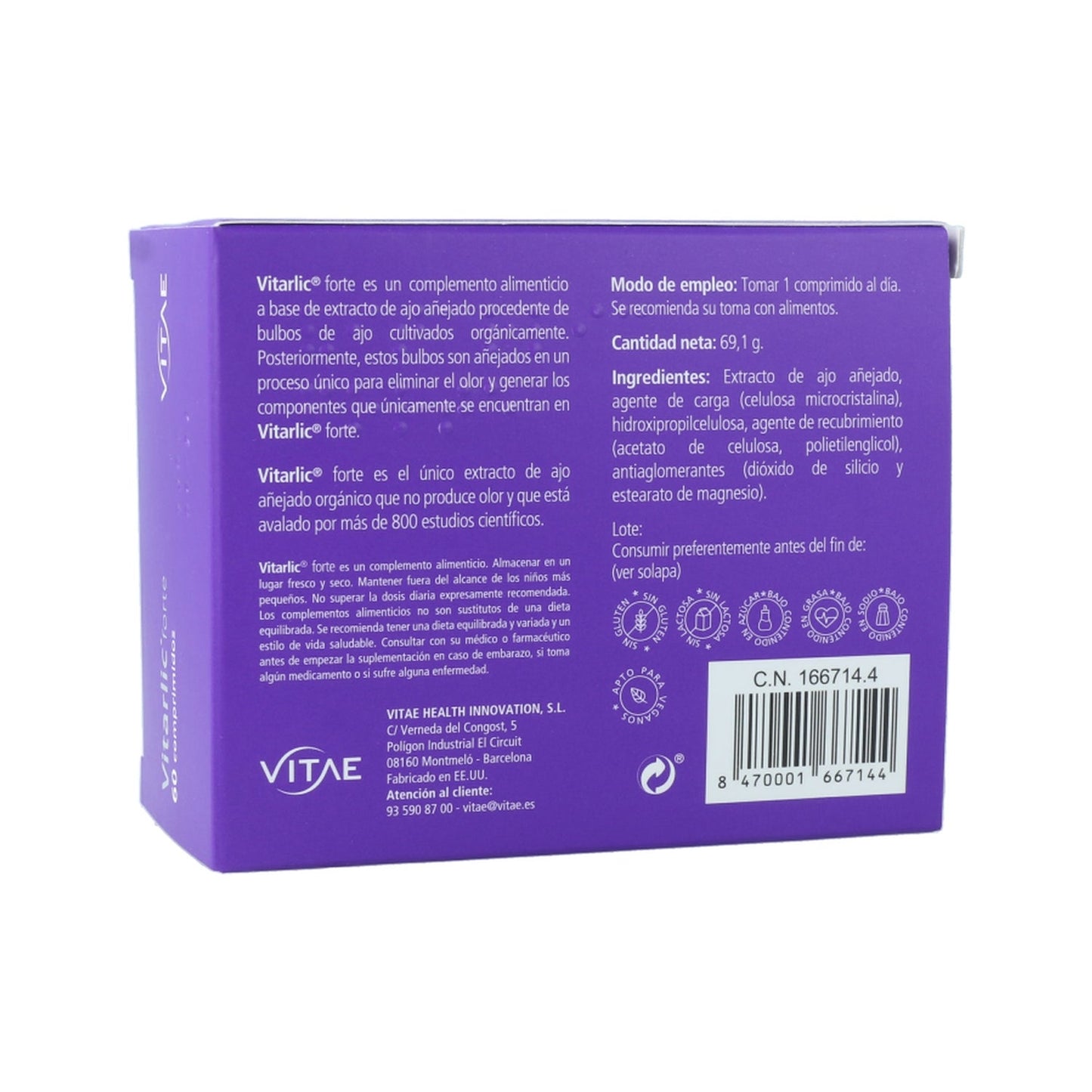 Vitae Vitarlic Forte 60comp
