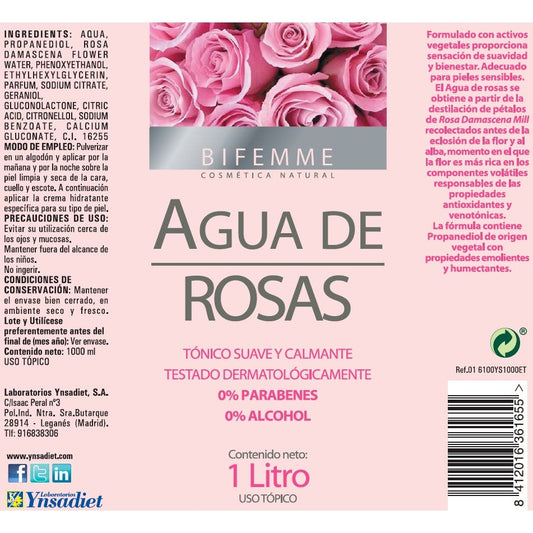 Bifemme Agua de Rosas 1 L