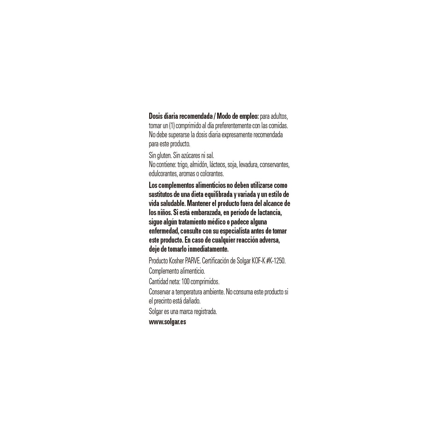 Solgar Selenio 200mcg 100comp