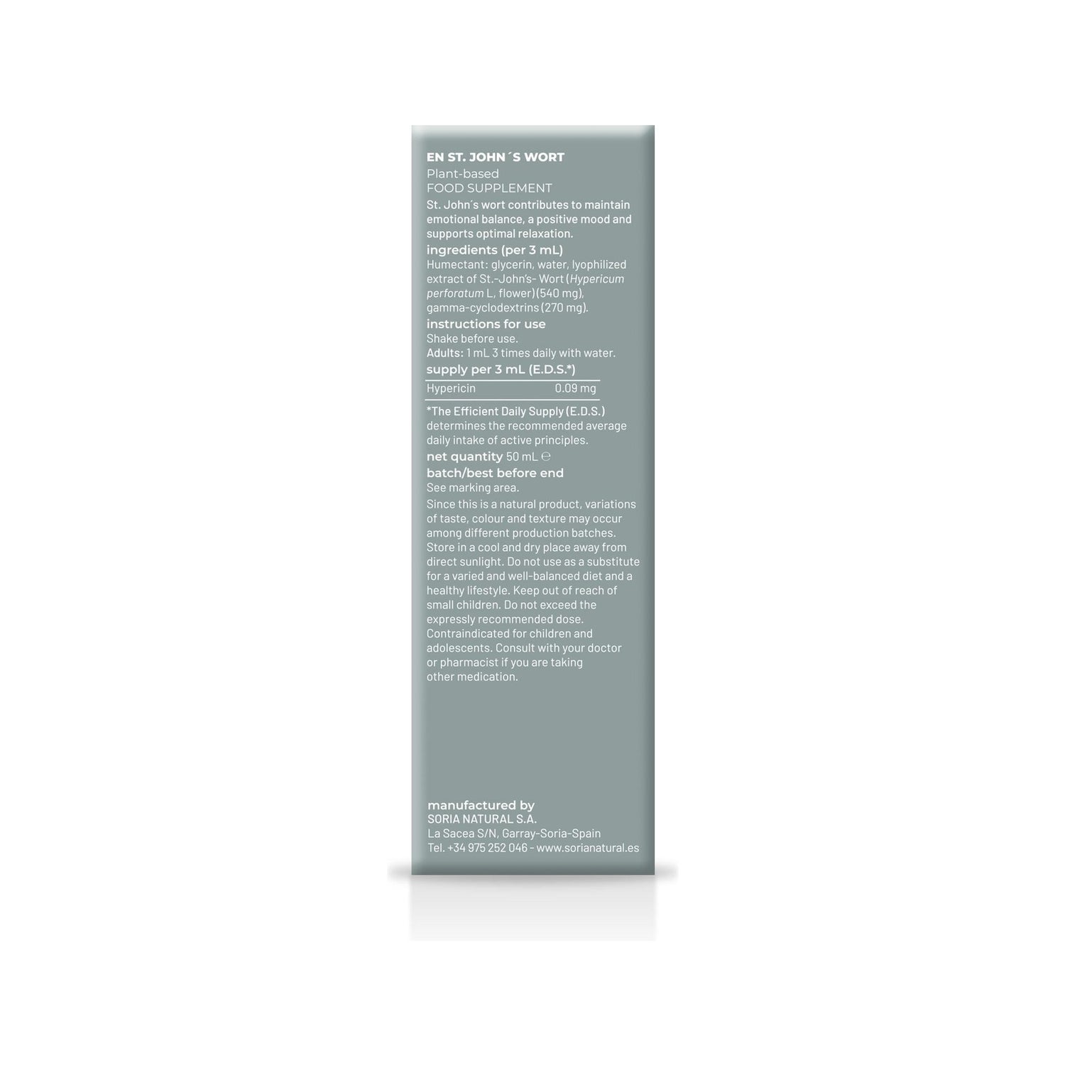 Extracto Hiperico Xxi 50ml Soria Natural