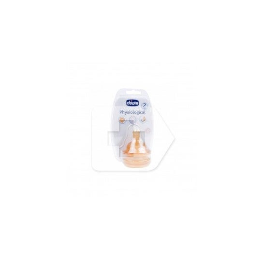Chicco® tetina fisiológica caucho flujo rápido 2uds
