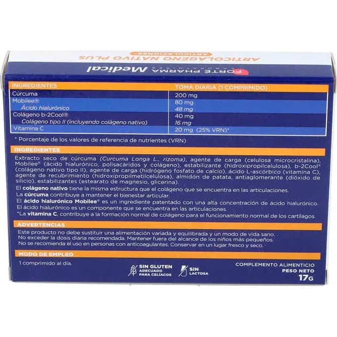 Forté Pharma Medical Articolágeno Nativo Plus 30comp