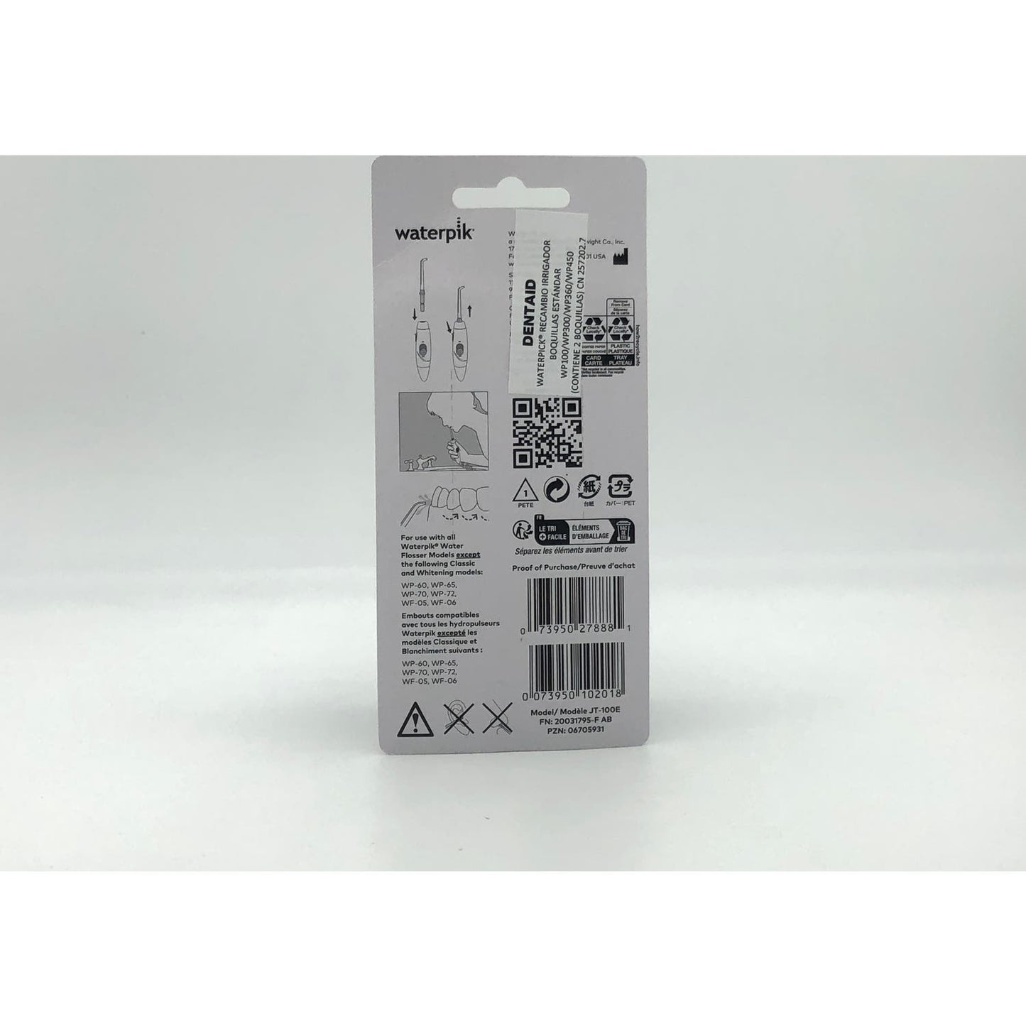 Waterpik Boquilla Estándar WP-160/100/300/450/02 2uds