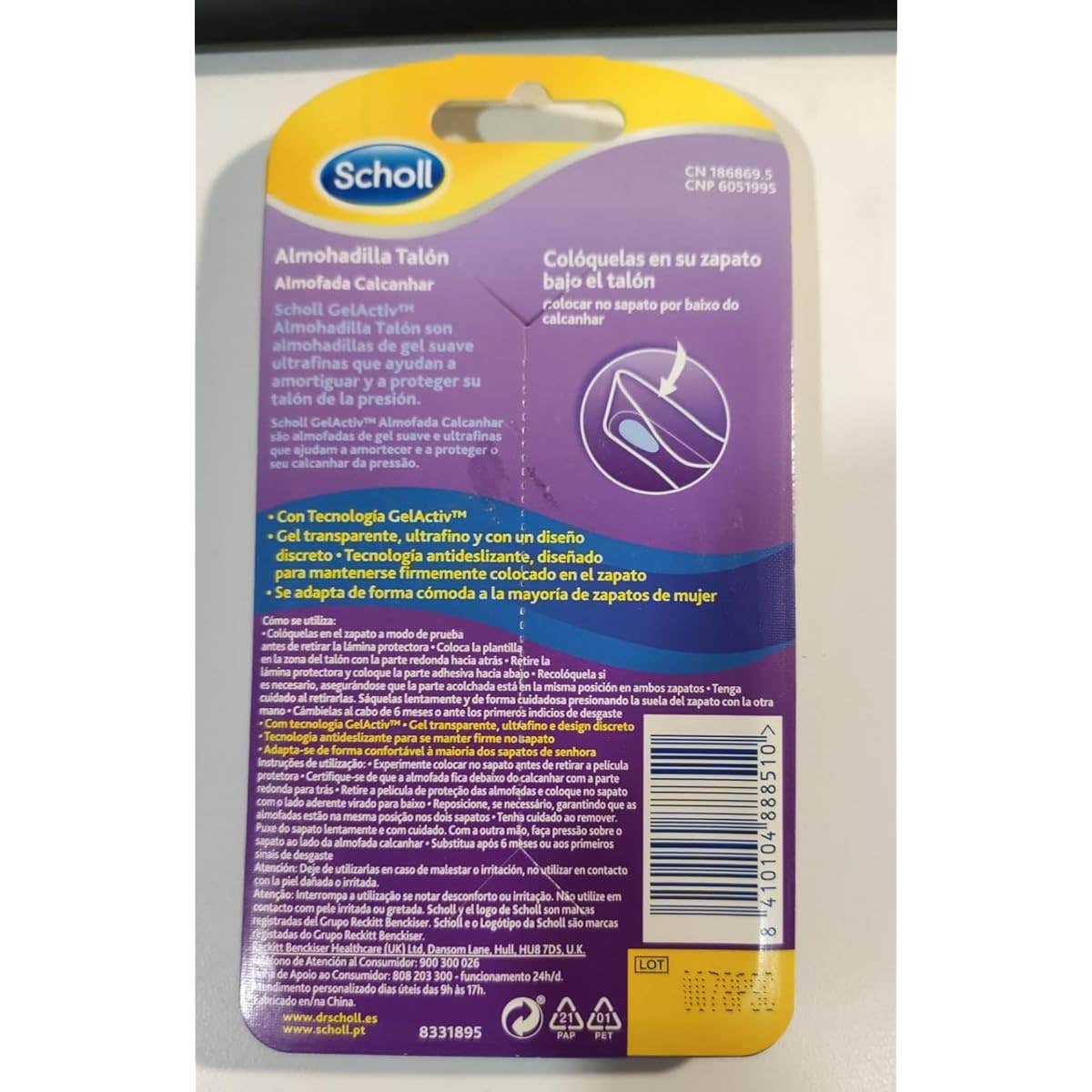 Scholl Party Feet Almohadilla Talón 1 Par