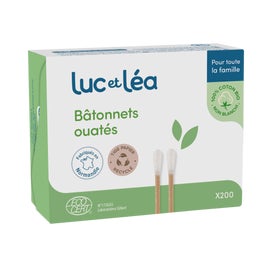 Luc Et Lea Bastoncillos de Algodón Varilla de Bambú 200uds