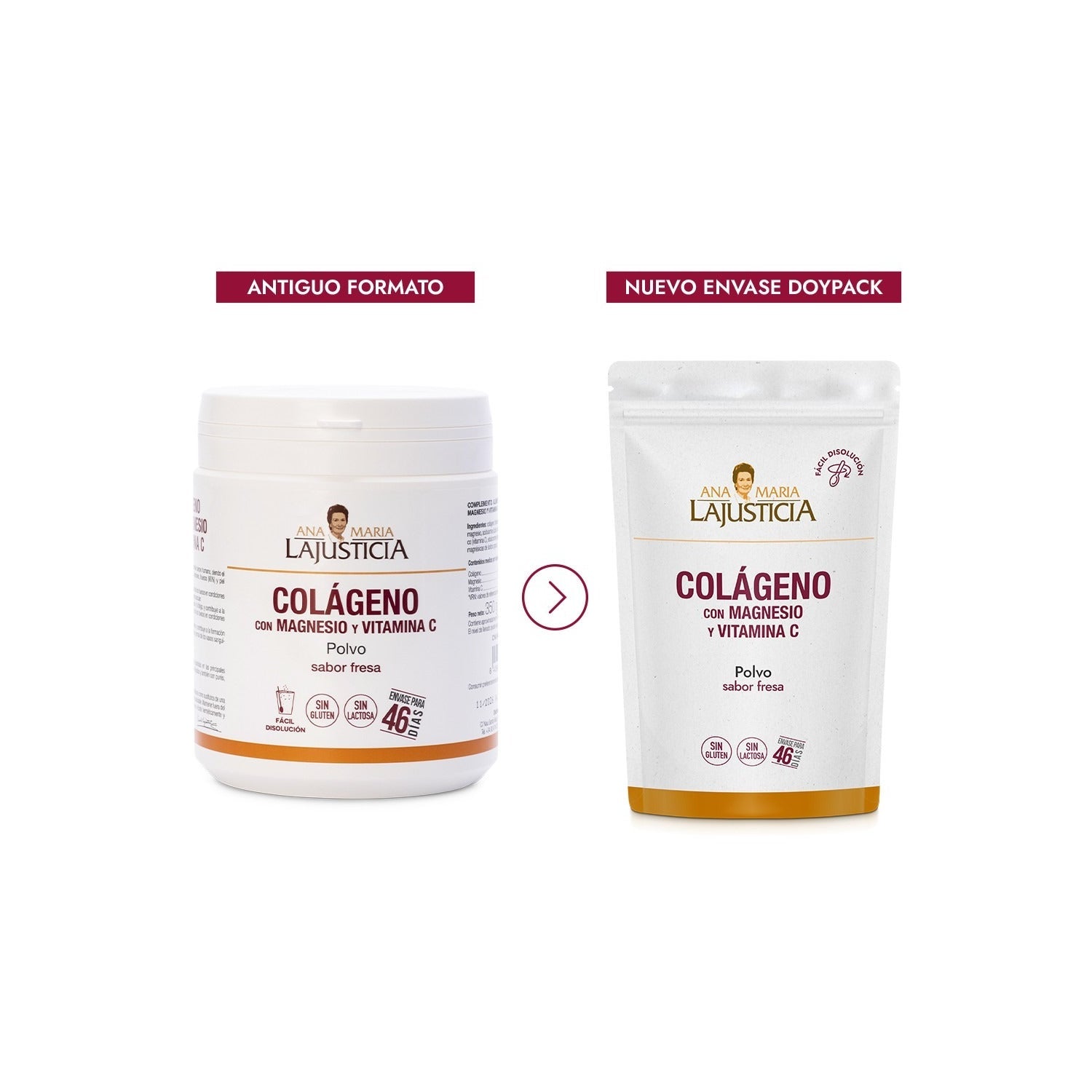 Ana Maria Lajusticia Colágeno con Magnesio y Vitamina C Sabor Fresa 350g