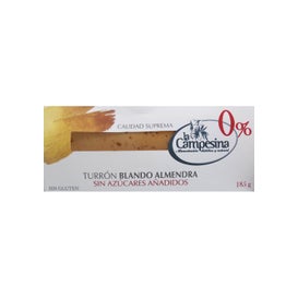 La Campesina Turrón Almendra Blando Jijona sin Glúten 185g