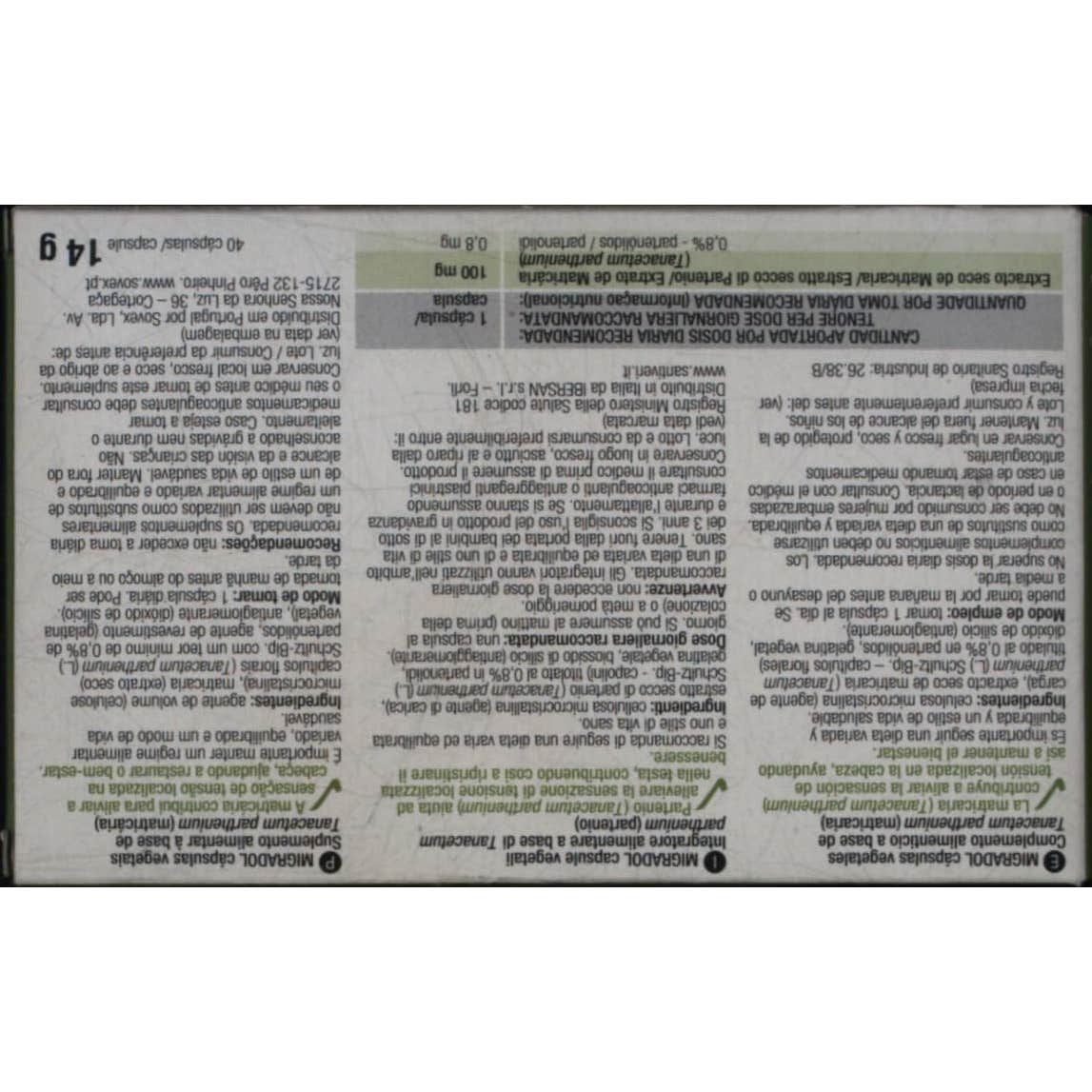 Santiveri Migradol (Tanacetum) Capsulas