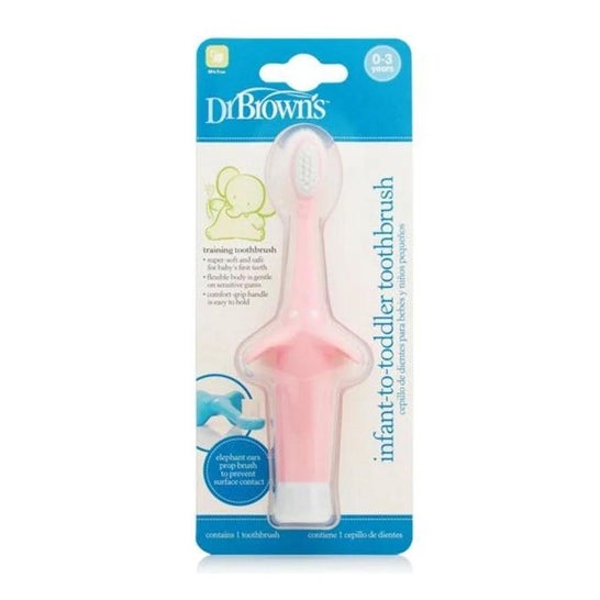 Cepillo de Dientes Bebe Infantil Rosa 0-3 Años