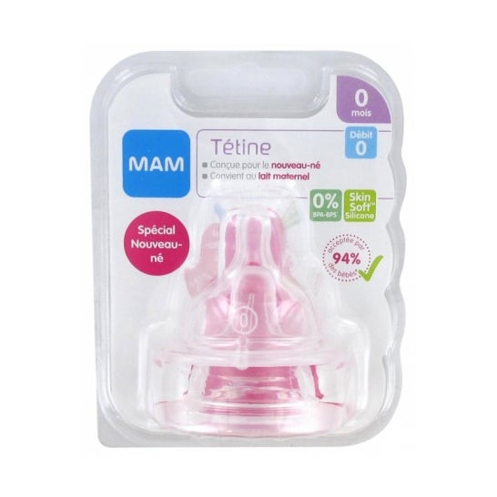 Mam Tétine Débit 0 Extra Lent Silicone 2und