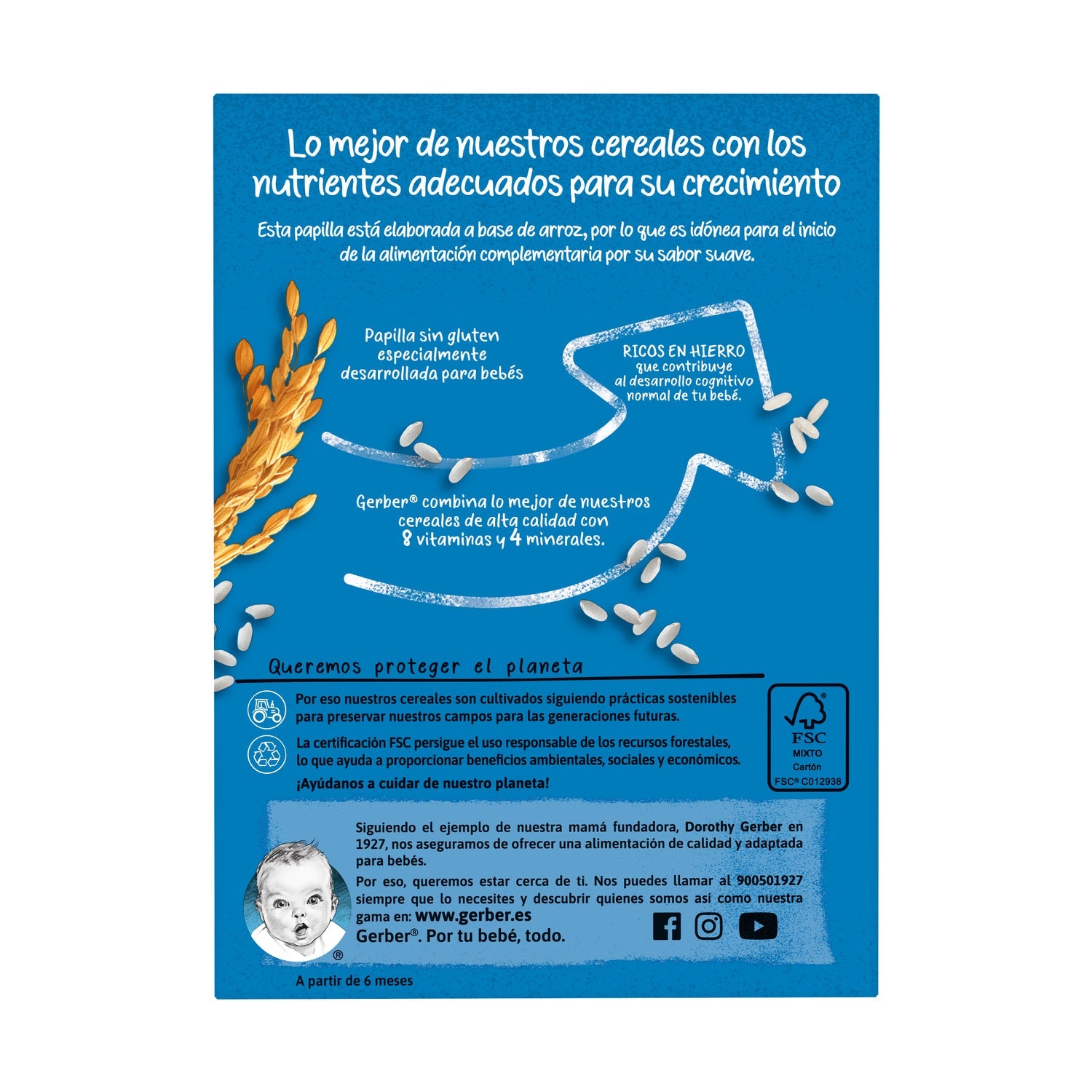 Gerber Crema de Arroz Sin Gluten 250g