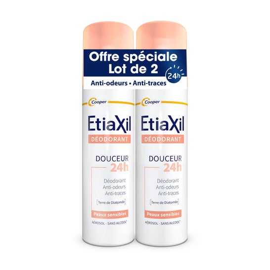 Etiaxil Desodorante Suave 24 H Sin Sales de Aluminio Aerosol 2 X150 ml