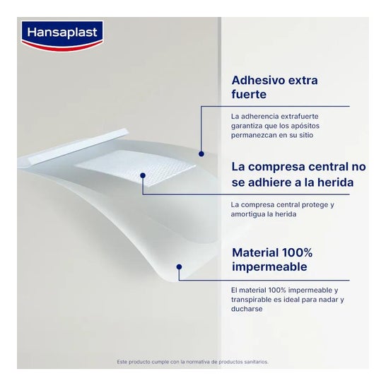 Hansaplast Med+ Aqua Protect XXL Apósitos 8x10cm 5uds