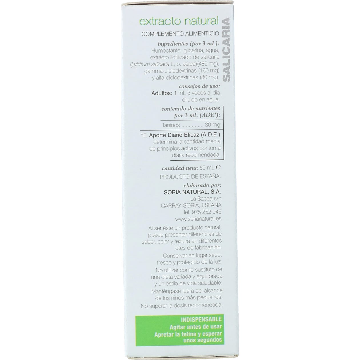 Soria Natural Salicaria Extracto 50ml