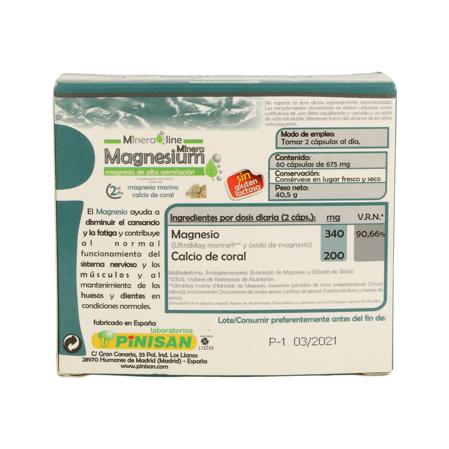 Pinisan Minera Magnesium 60caps