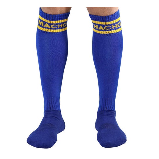 Macho Calcetín Largo Talla Única Azul 1 Par