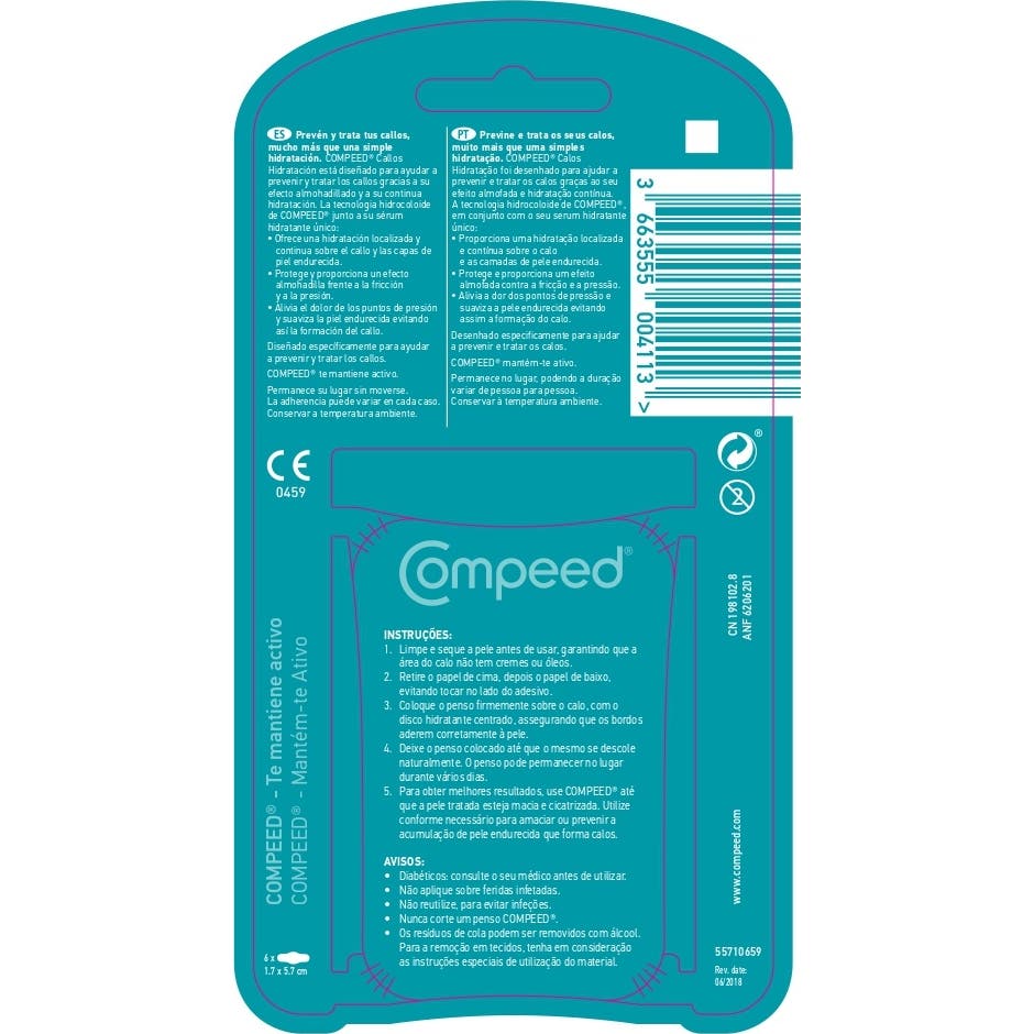 Compeed Callos Hidratación Continua 6uds