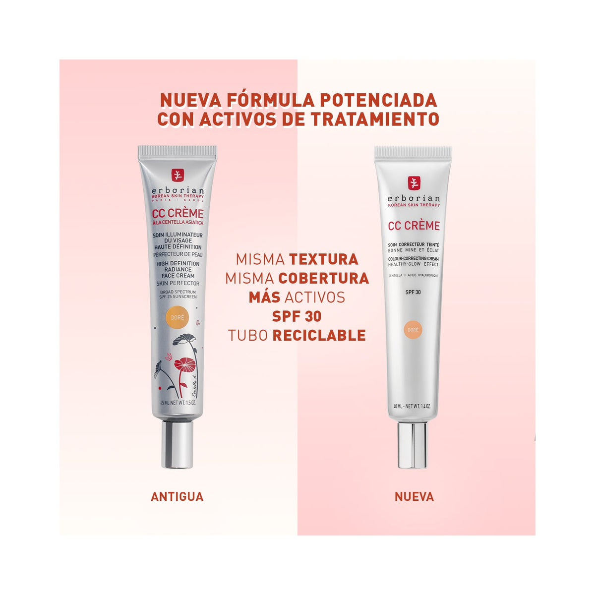 Erborian CC Cream Centella Asiática SPF30 Doré 40ml