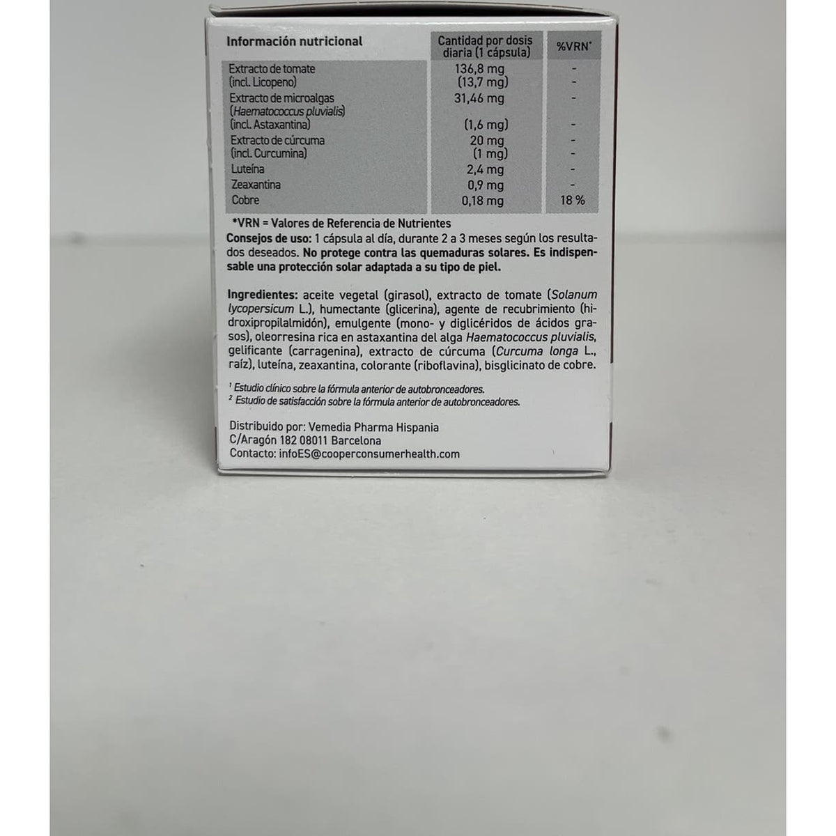 Oenobiol Perfect Bronze Autobronceador Intenso 2x30caps
