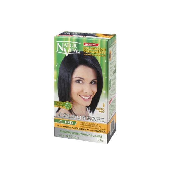 NaturVital Coloursafe Tinte Permanente 1 Negro 150ml