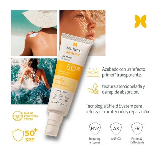 Sesderma Repaskin Fotoprotector Facial Tacto Seda SPF50 50ml