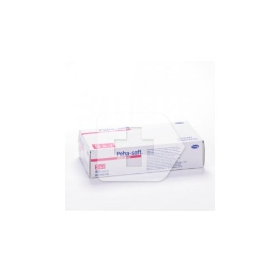 Peha-Soft Guantes desechables de Nitrilo Blanco Talla S 100 uds