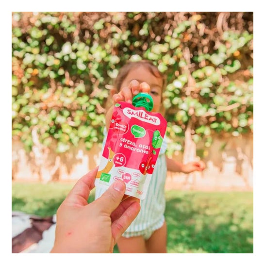 Smileat Pouch Ecológico de Cereza Açai y Amaranto 100g