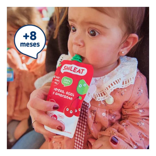 Smileat Pouch Ecológico de Cereza Açai y Amaranto 100g