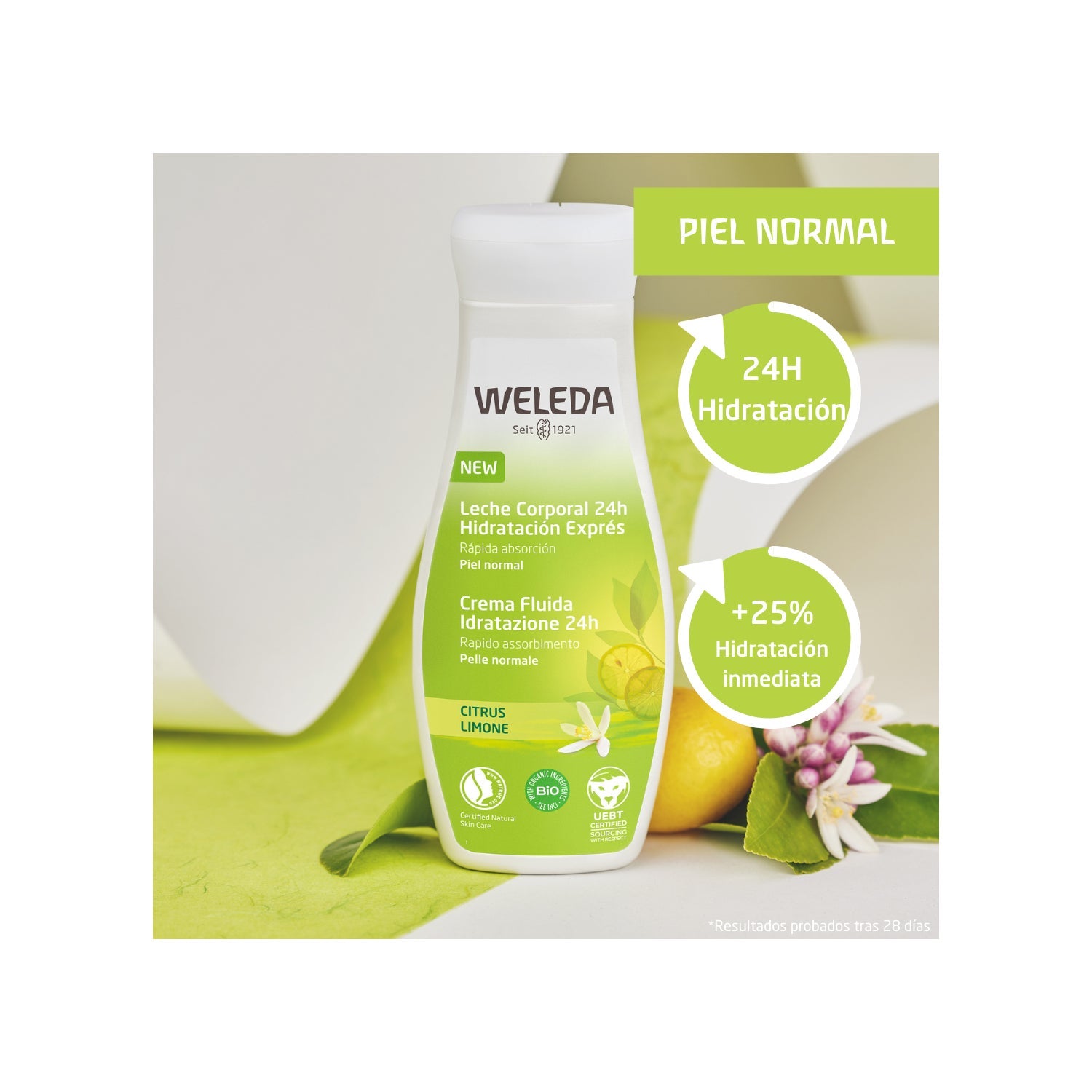 Weleda Leche Corporal 24H Hidratación Exprés de Citrus 200ml