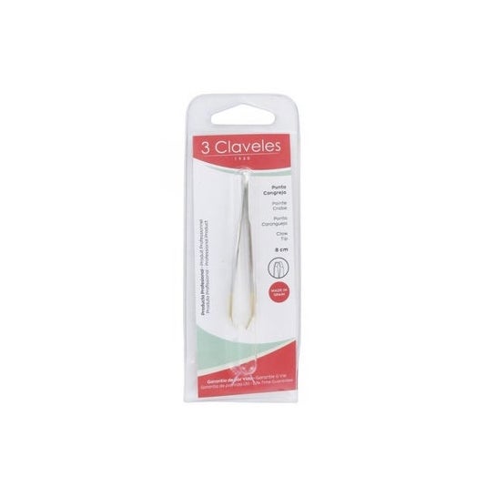 3 Claveles pinza cangrejo punta oro 8cm 1ud