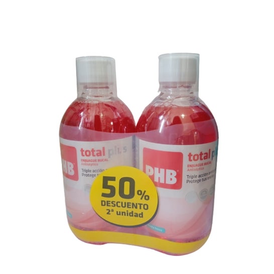 PHB Enjuague Total Plus Pack 2x500ml