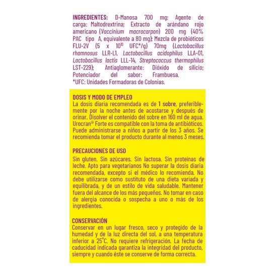Urocran Forte Sabor Frambuesa 30sobres