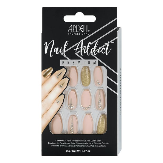 Ardell Set Nail Addict Premium Uñas Postizas Nude Jeweled 1 ud