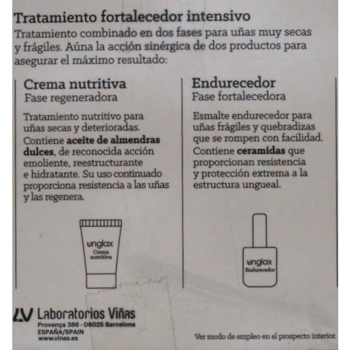 Unglax tratamiento uñas crema 15ml + endurecedor 10ml