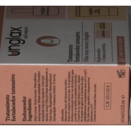 Unglax tratamiento uñas crema 15ml + endurecedor 10ml