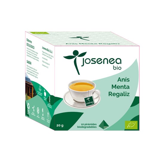 Josenea Anís Menta Regaliz BIO 10 pirámides en sobre