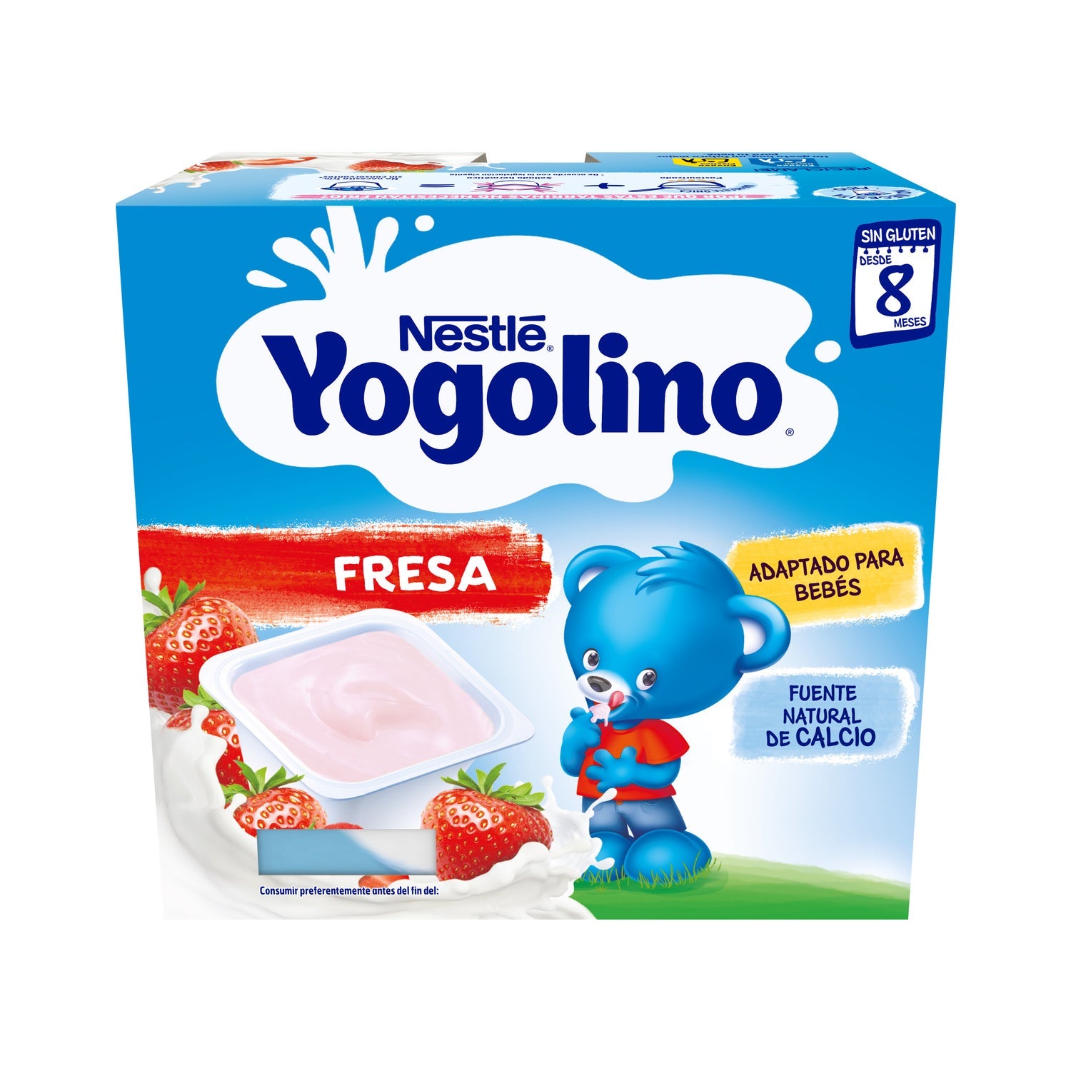 Nestlé postre lácteo fresa 4uds