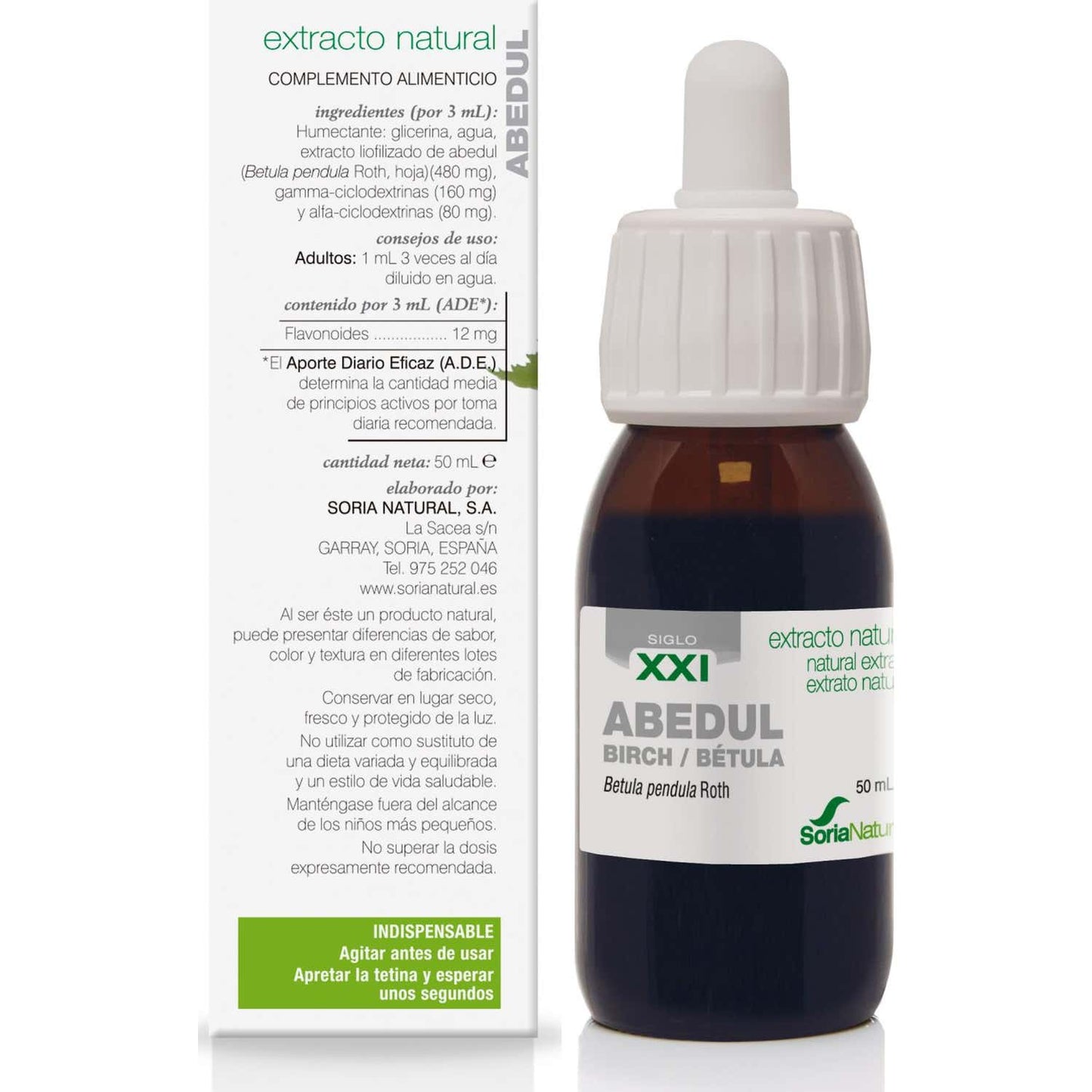 Extracto Abedul Xxi 50 Ml Soria Natural