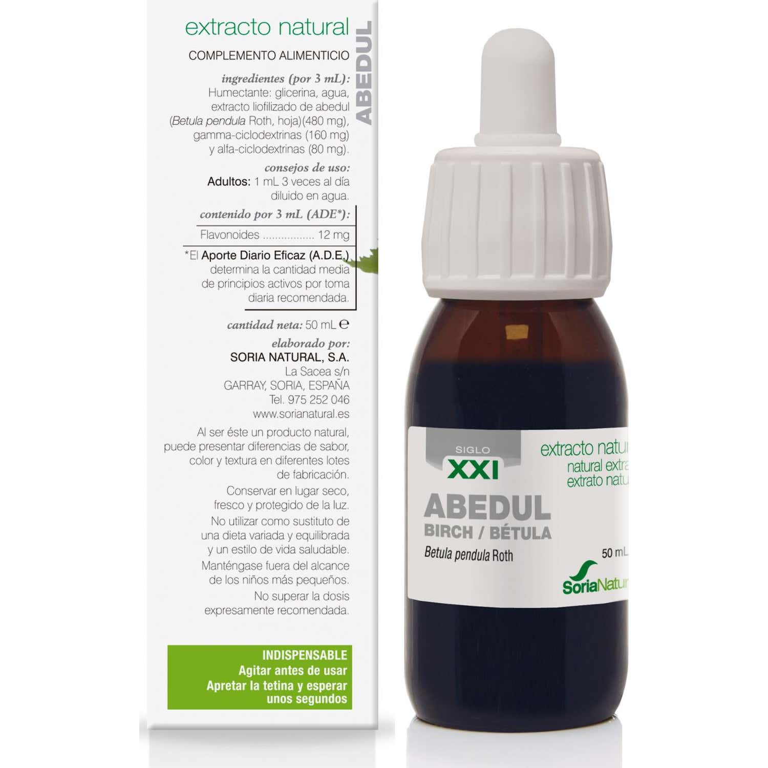 Extracto Abedul Xxi 50 Ml Soria Natural