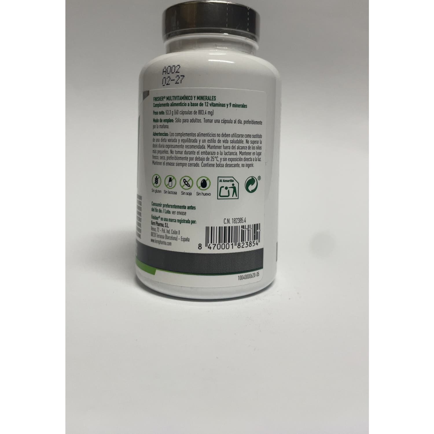 Finisher® Multivitamínico y Minerales 60Cáps