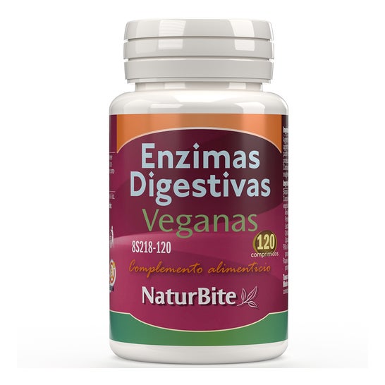 NaturBite Enzimas Digestivas Veganas 120 comp