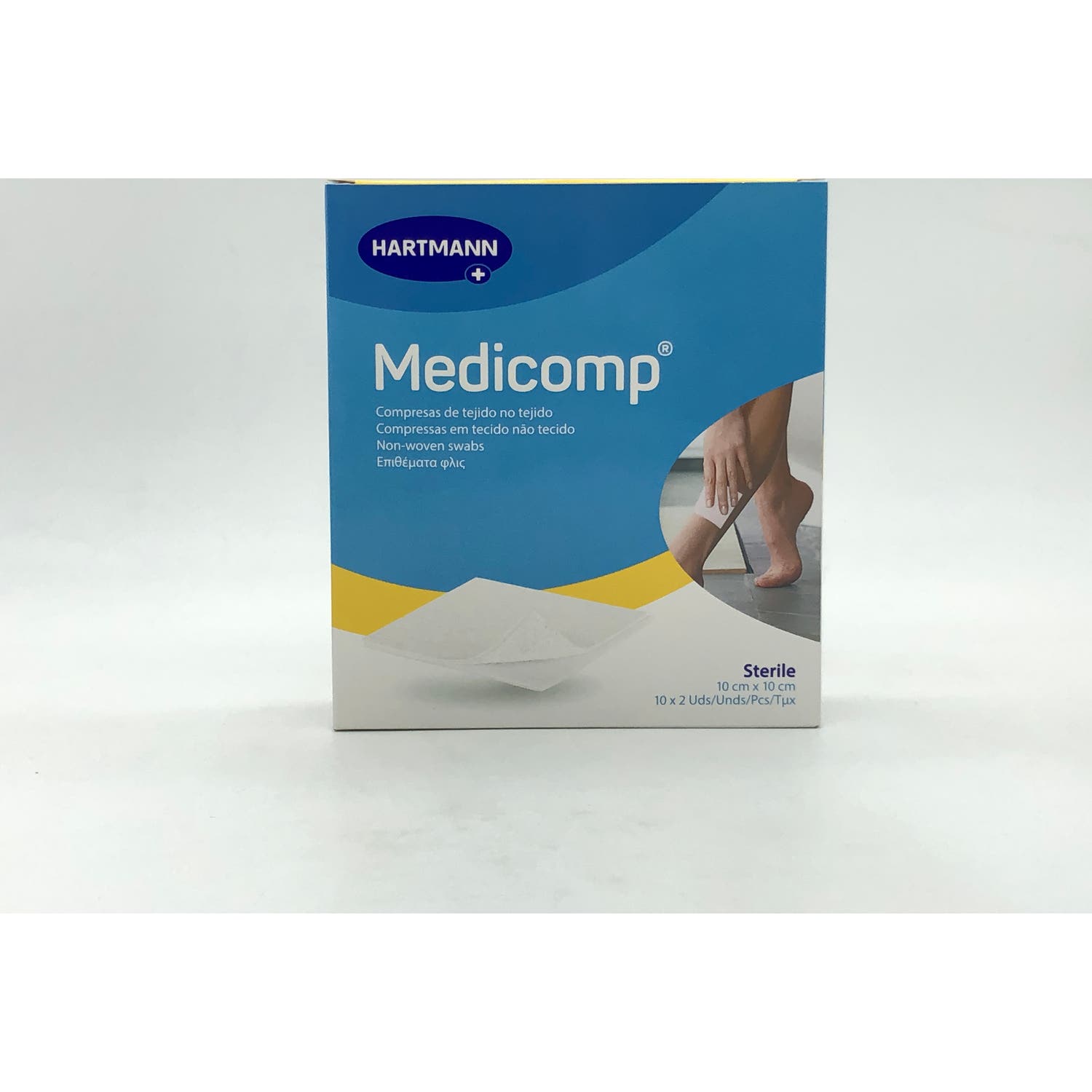 Medicomp compresas apósito estéril 10x10cm 10 sobres 2uds