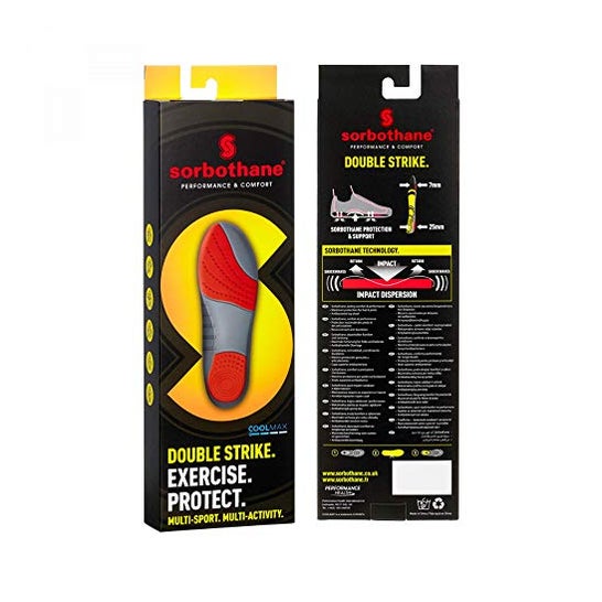 Sorbothane Double Strike Plantillas Talla 38-40 1 par