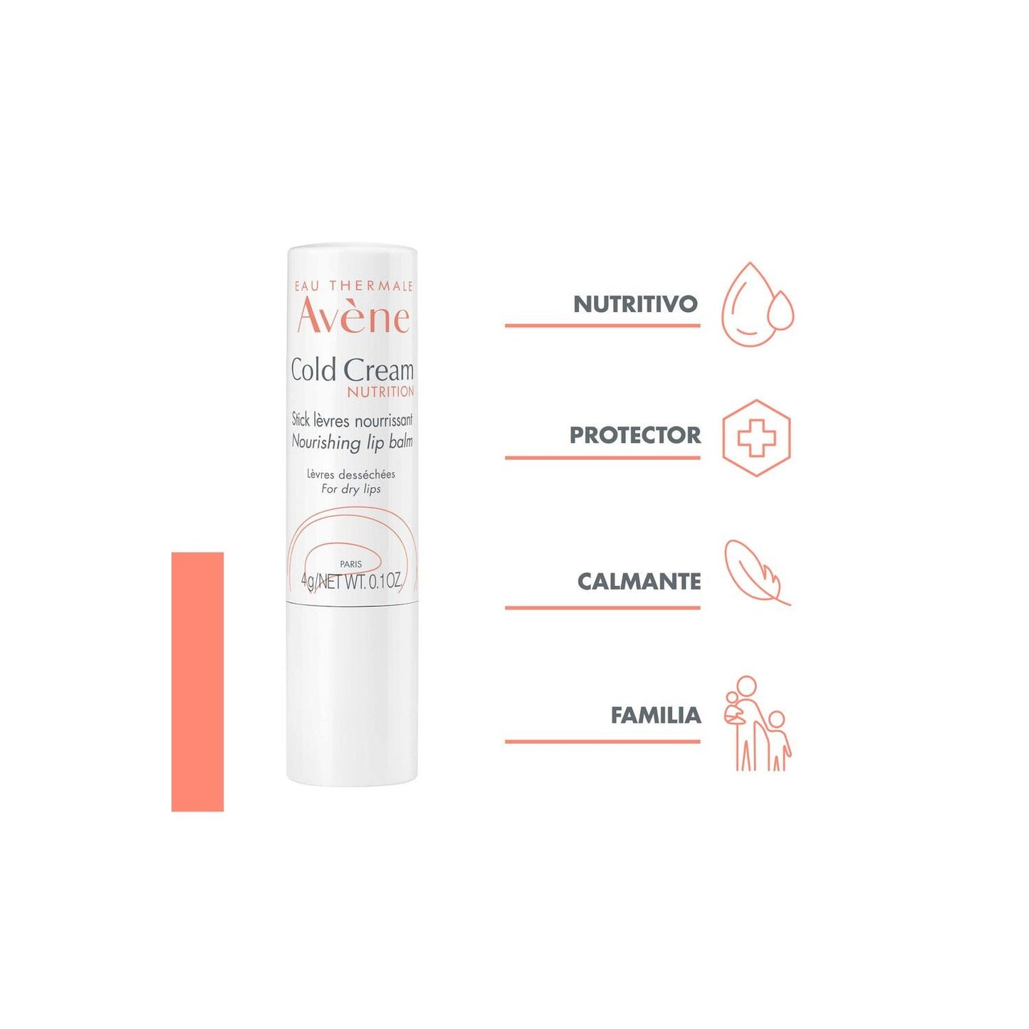 Avène Cold Cream Nutrition Stick Labial 4g