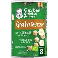Gerber Organic Puffs Snacks de Cereales con Plátano 35g