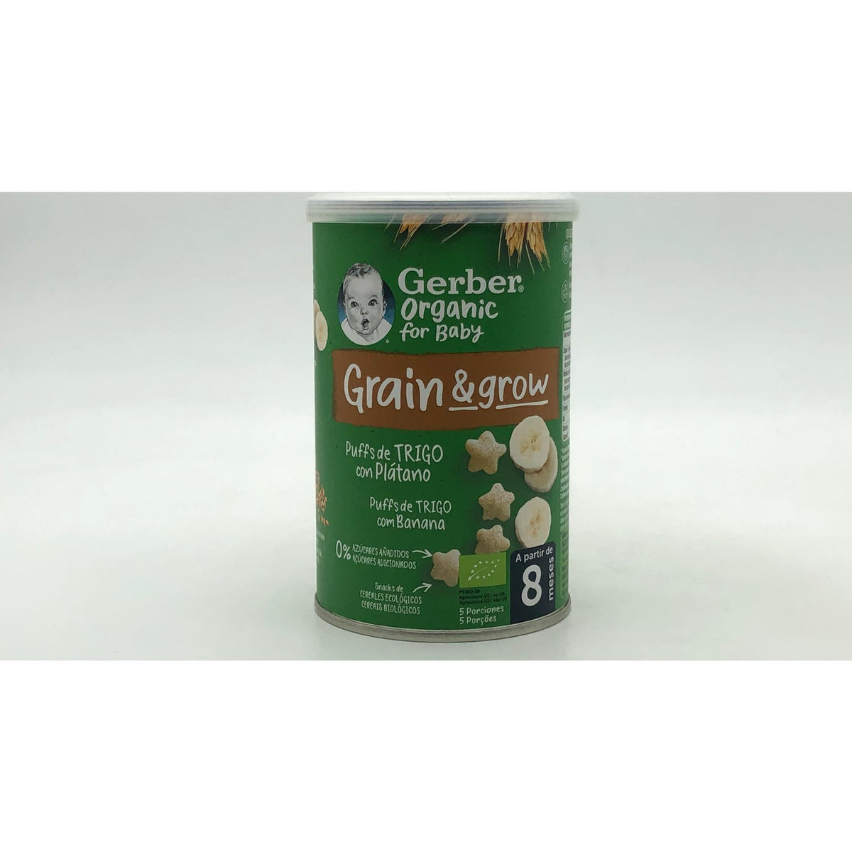 Gerber Organic Puffs Snacks de Cereales con Plátano 35g