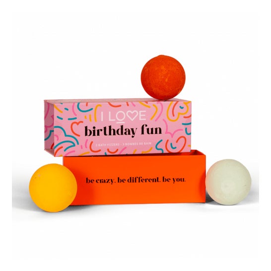 I Love Birthday Fun Set Bombas de Baño 3 uds