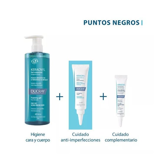 Ducray Keracnyl Glycolic+ Crema Desinscrustante 30ml