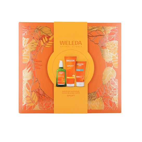 Weleda Cofre Sport Aceite de Masaje + Ducha + Gel Cryo